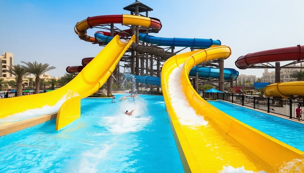 Exciting water slides and pools at Water Park Dubai Exciting water slides and pools at Water Park Dubai